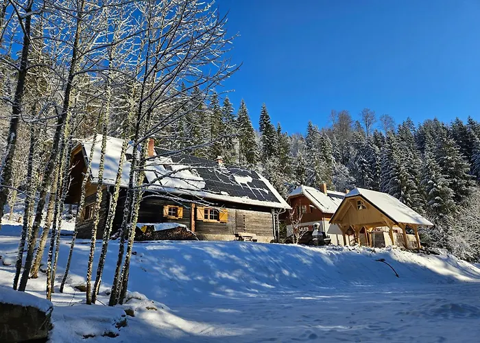 別荘 Authentic Pohorje House With Riverside Outdoor Sauna *