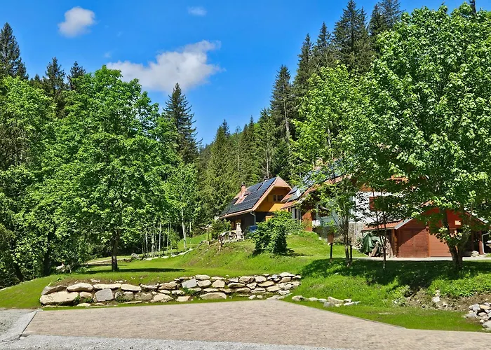 別荘 Authentic Pohorje House With Riverside Outdoor Sauna *